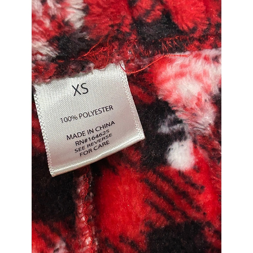 Womens XS Pajama Pants‎ Snowflake Plaid Fleece Sleepwear Loungewear Winter - Picture 3 of 3